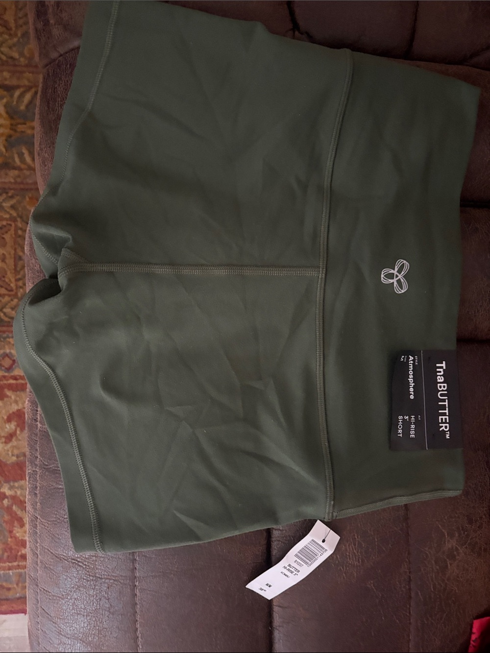 ARITZIA Butter High-Rise Athletic Shorts in Olive